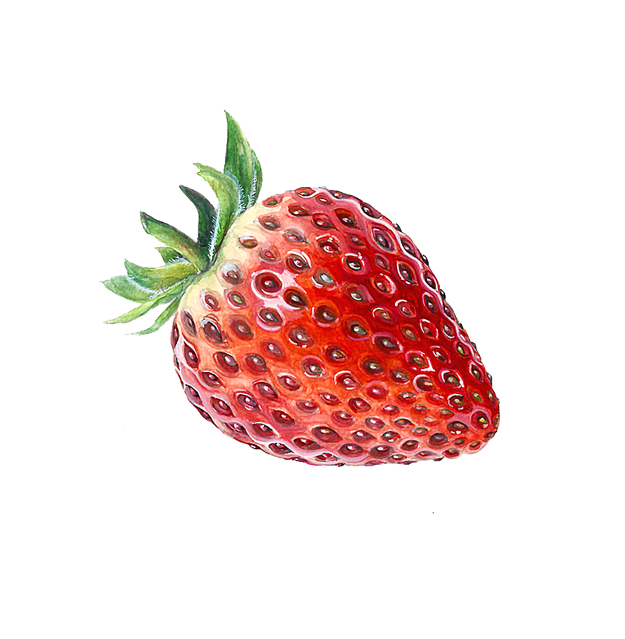 手绘水果卡通元素草莓设计