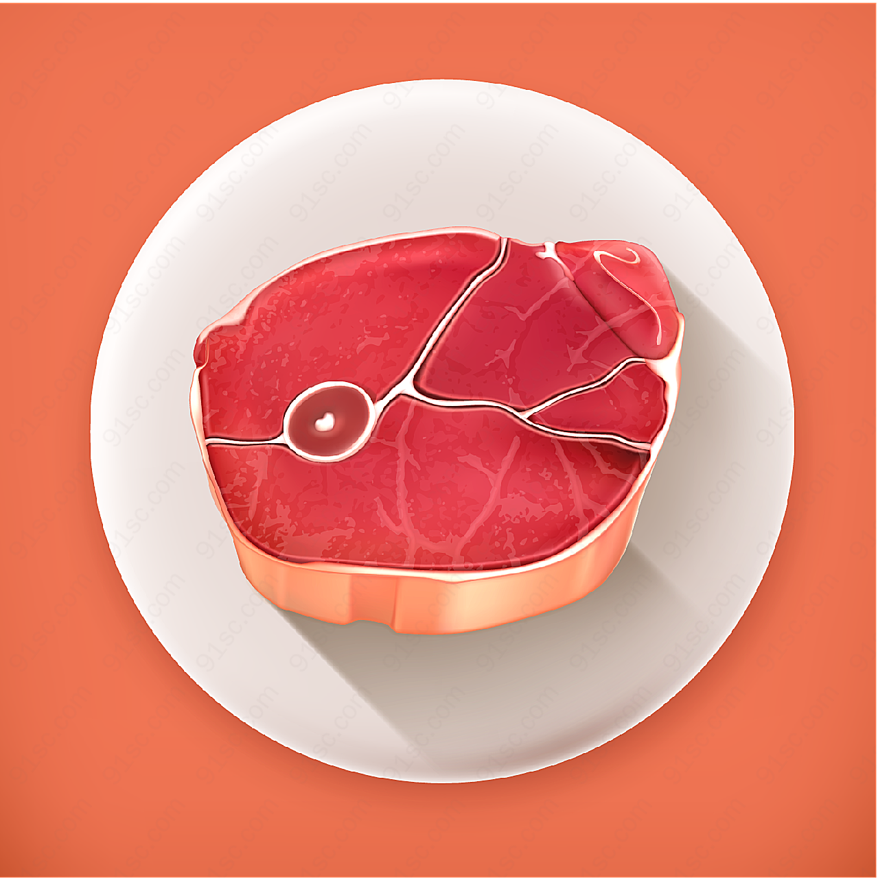 肉类食物图标元素设计