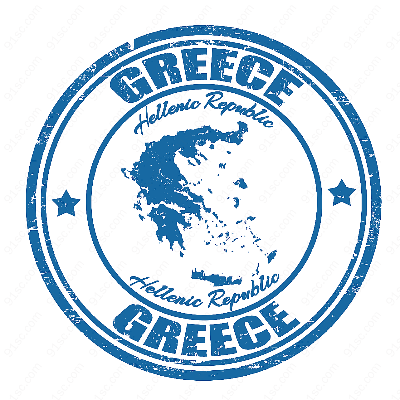 希腊地区矢量图标元素