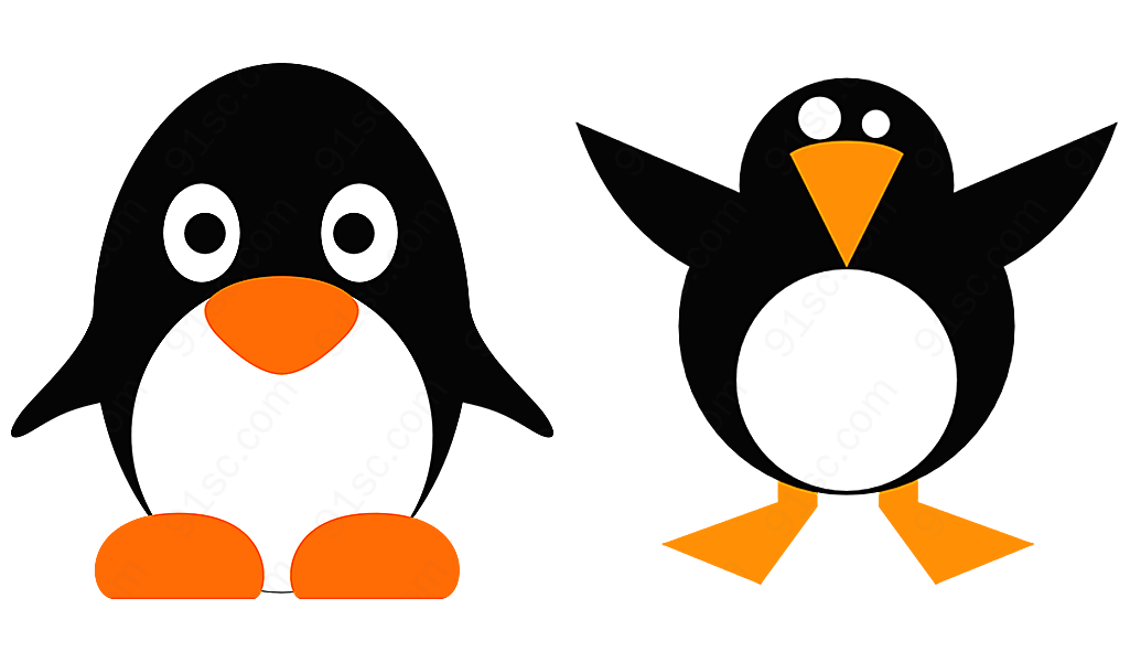 linux企鹅标志免抠png透明图层素材元素