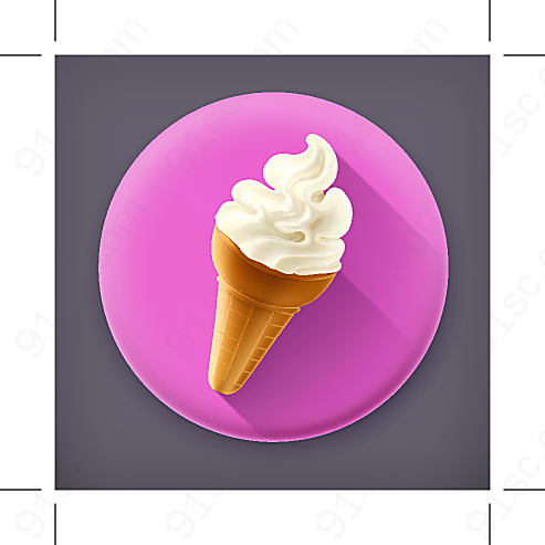 彩色卡通冰淇淋图标素材设计
