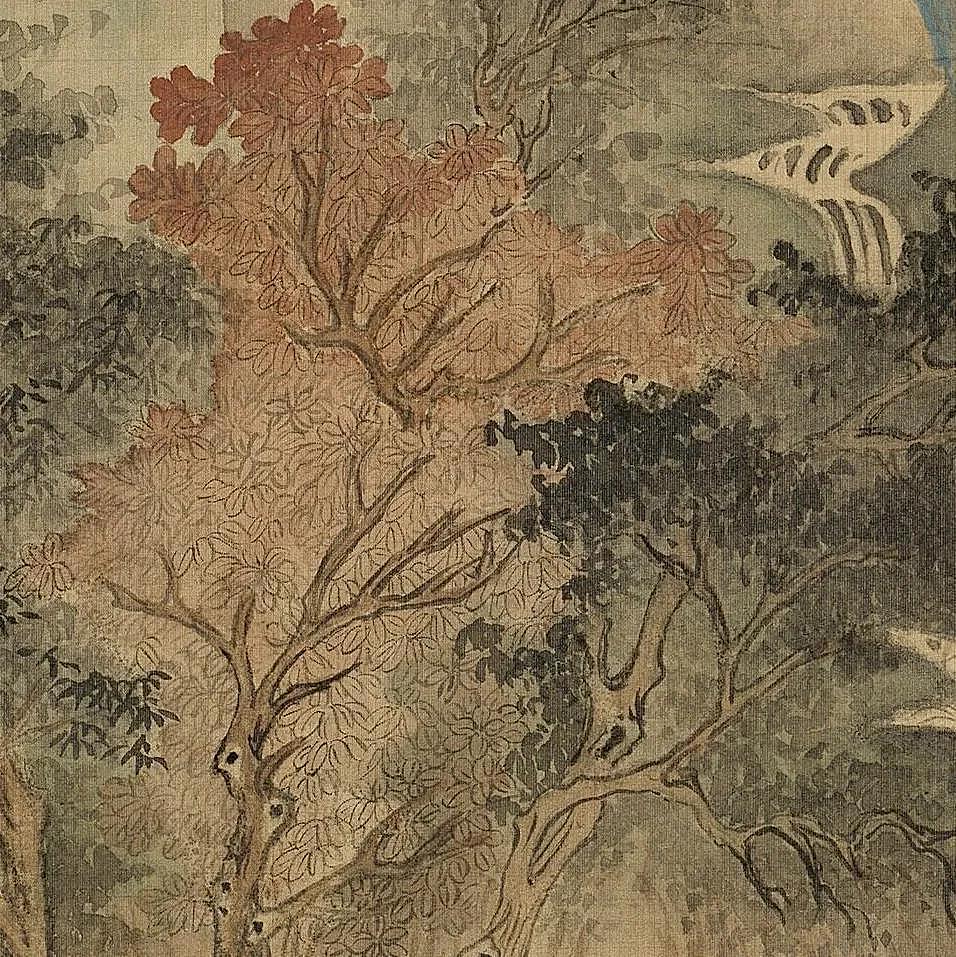 复古中国风装饰图案杨青辞国画设计元素