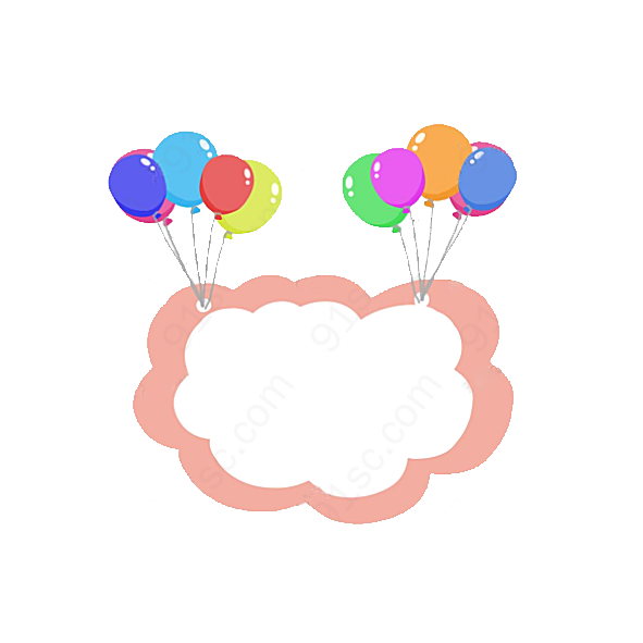 云朵气球可爱画框