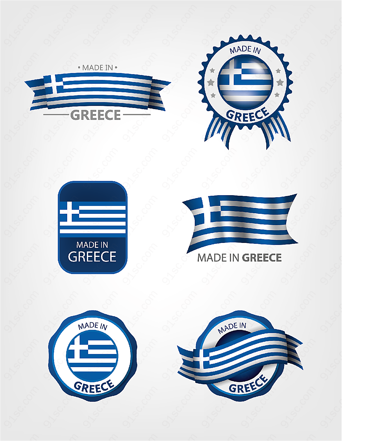 希腊国旗矢量设计图标