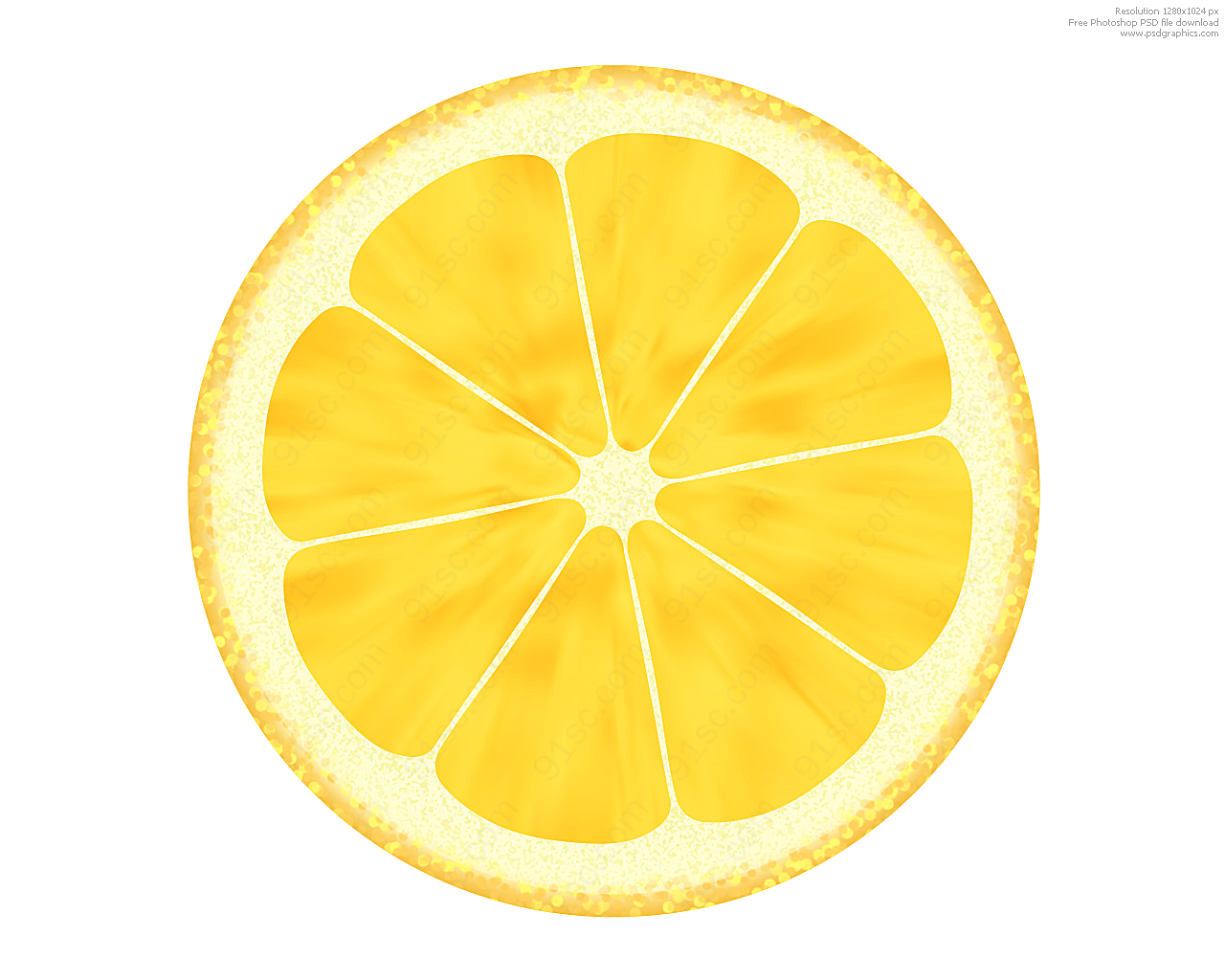 手绘水果卡通元素柠檬
