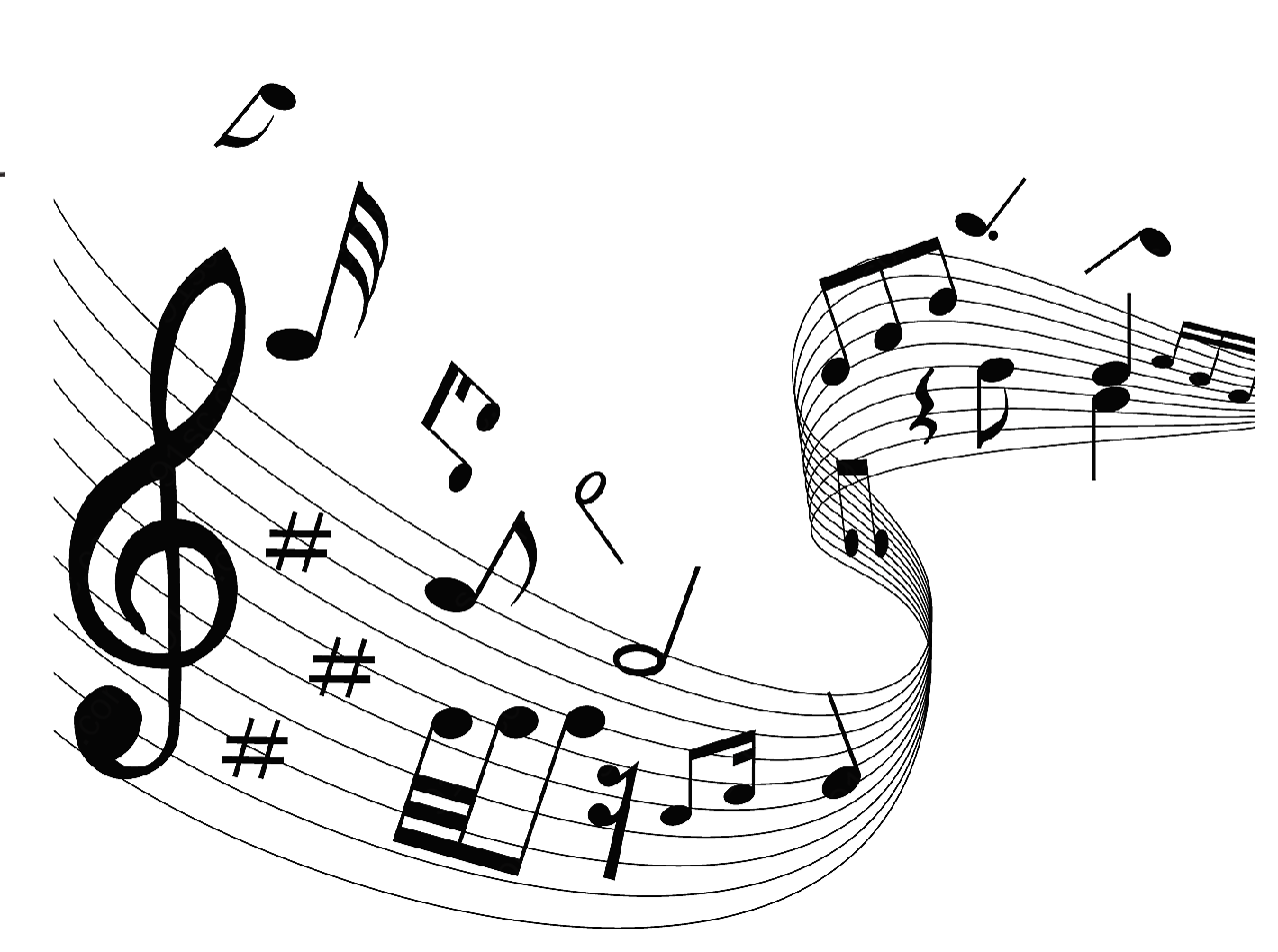 音乐符号漂浮素材