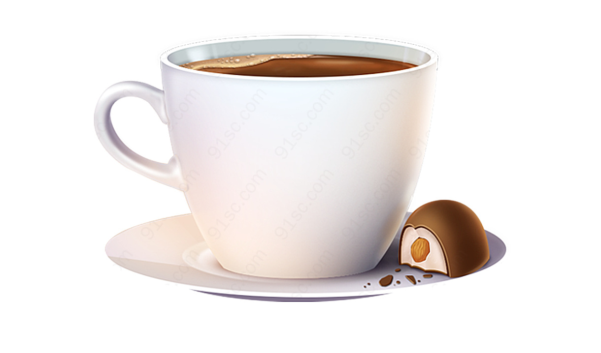 咖啡巧克力下午茶png元素生物