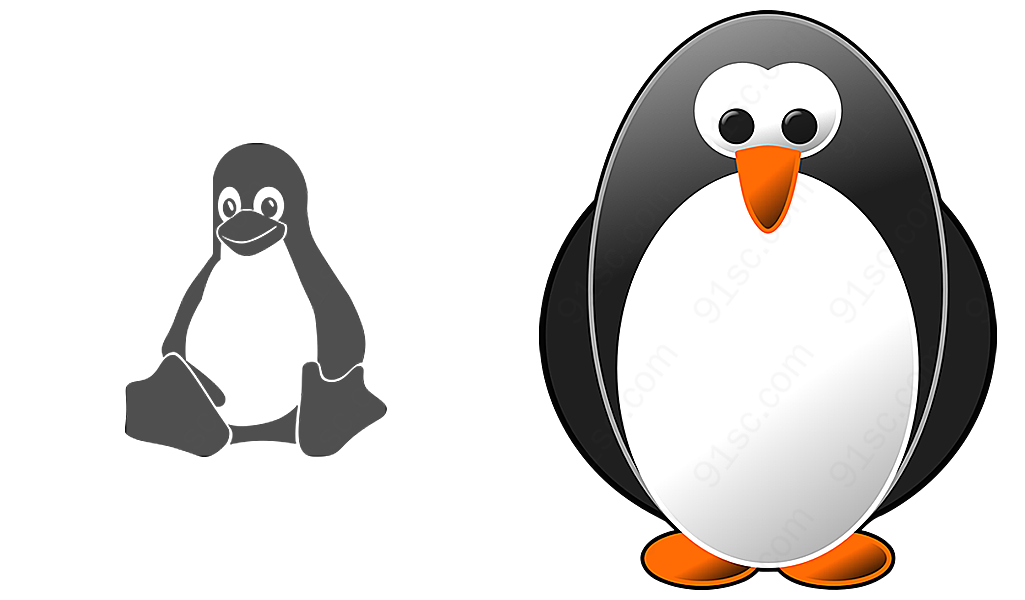 手绘企鹅免抠png透明图层素材设计图标