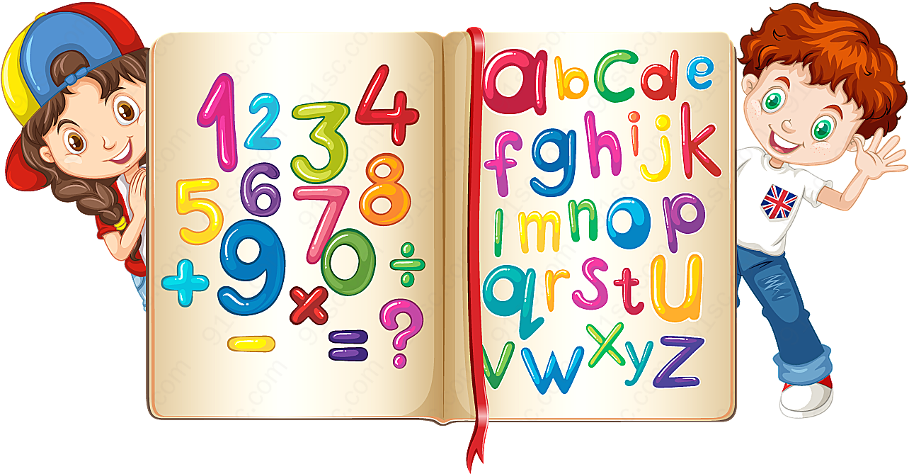 幼儿数学英文字母学习素材图案设计