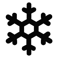 六瓣雪花图标元素设计