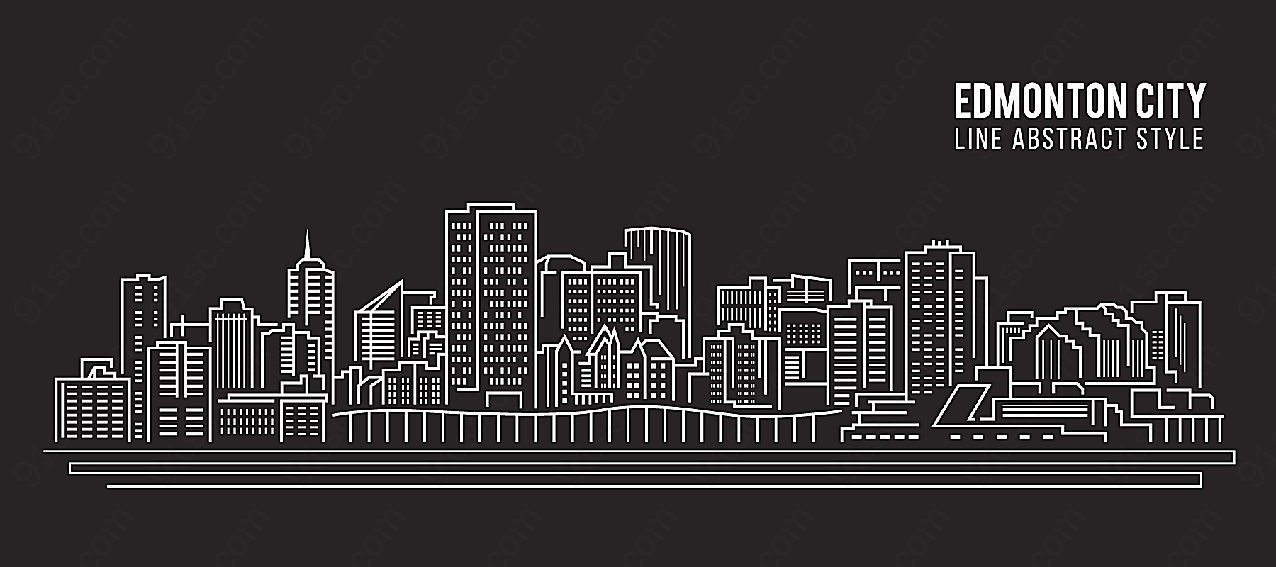 线条城市商务科技