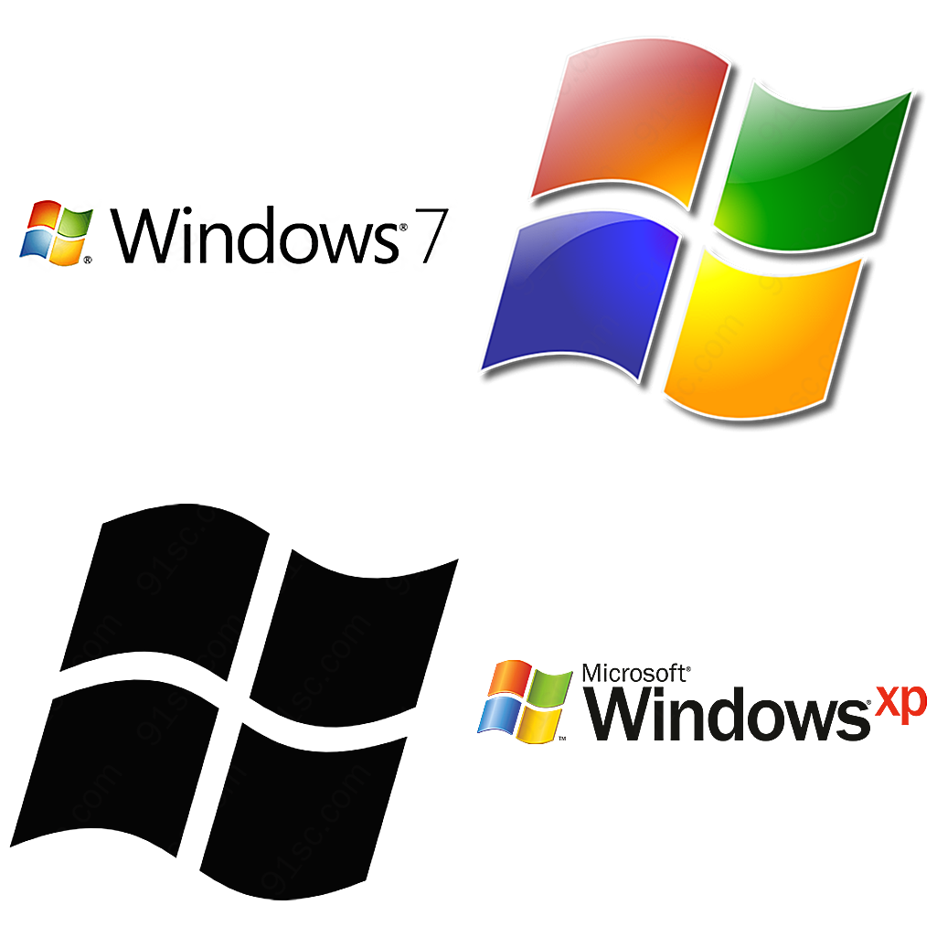 各种windows标志免抠png透明素材