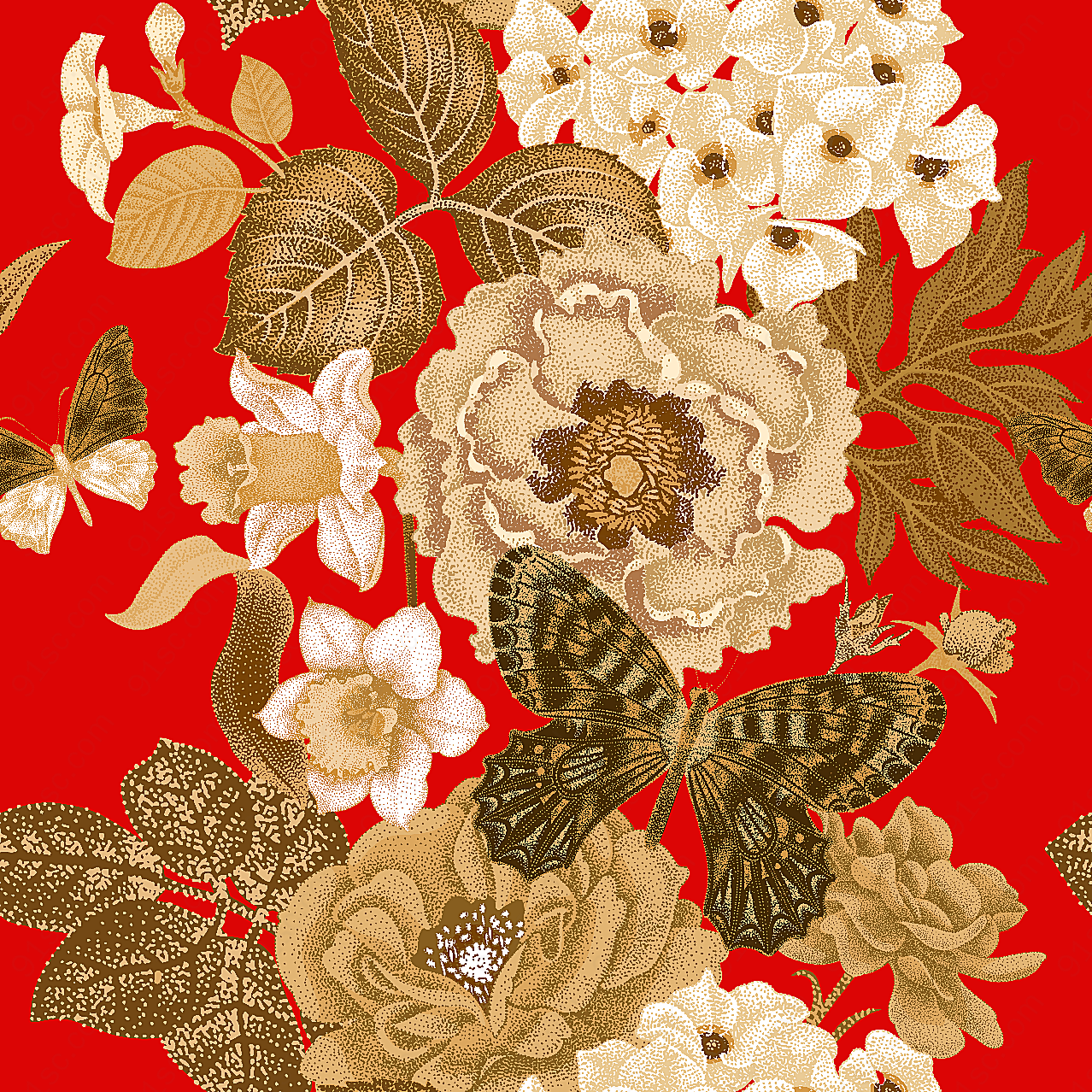 中式花纹布纹背景图案复古中国风