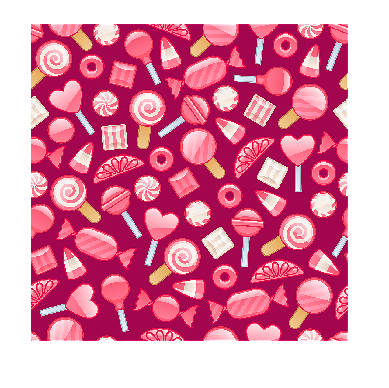 甜蜜糖果棒棒糖装饰图案矢量素材下载纹理边框
