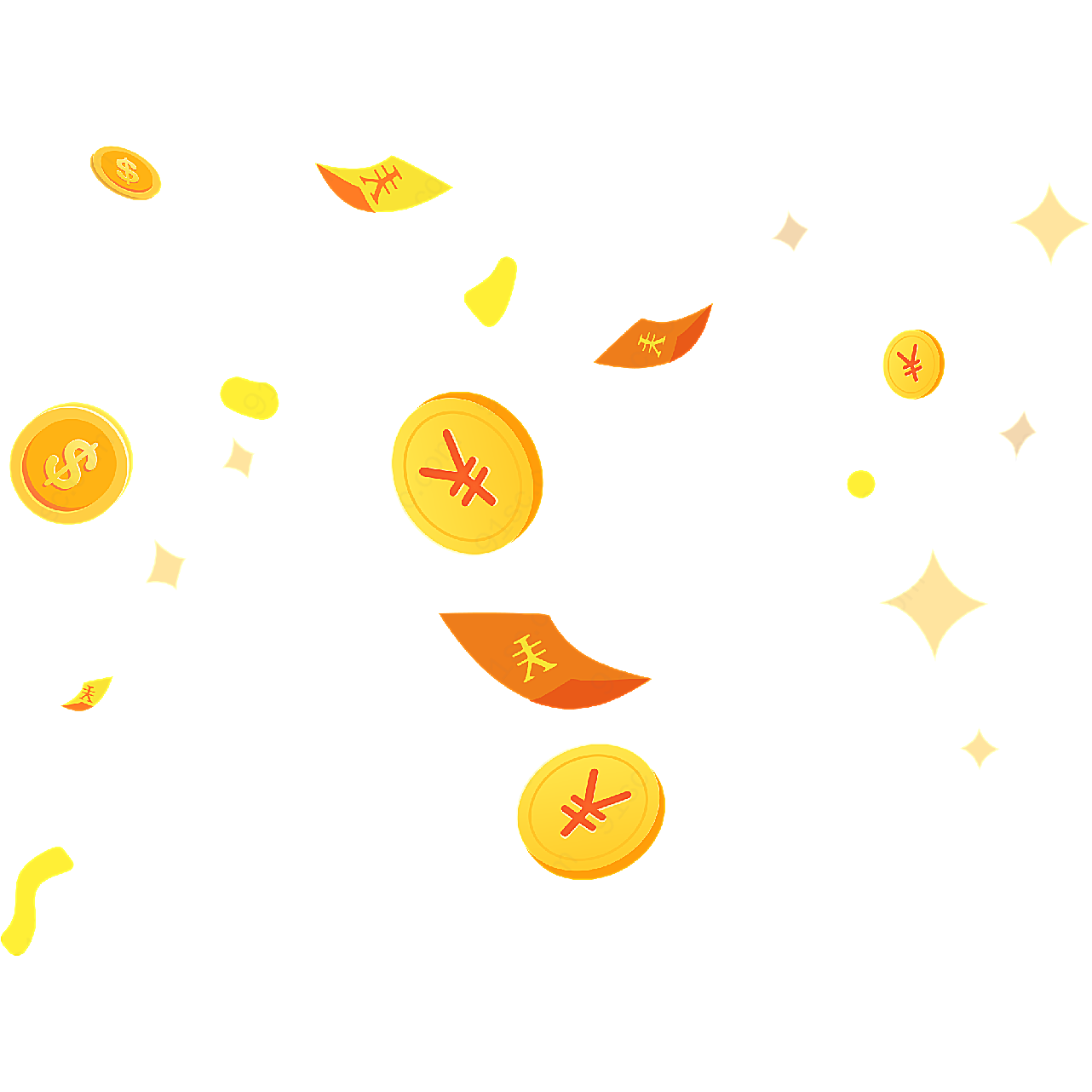 金币漂浮素材