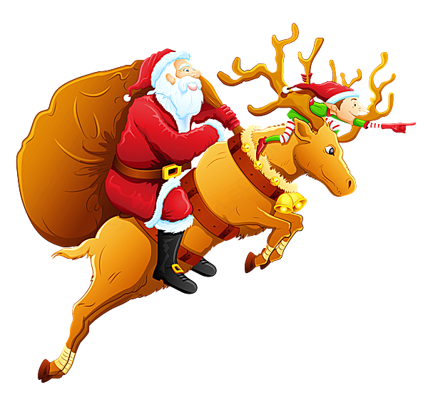 圣诞老人骑驴圣诞节