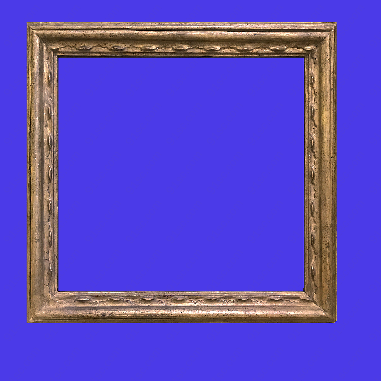 蓝色画框，相框，原木框，木框，装裱框简约纹理