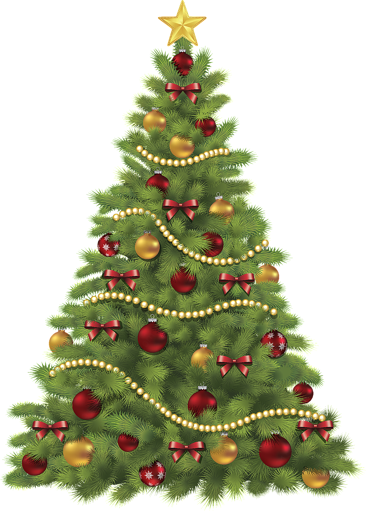 圣诞树上挂装饰圣诞节