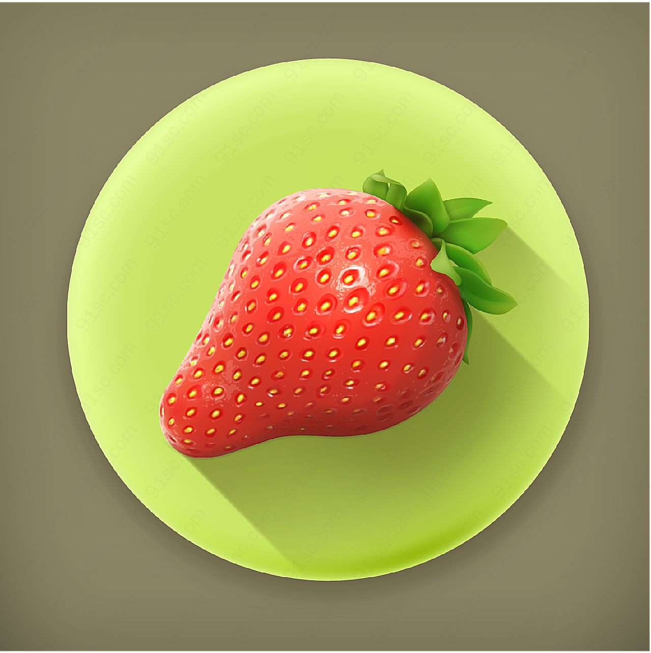 草莓水果图标设计元素