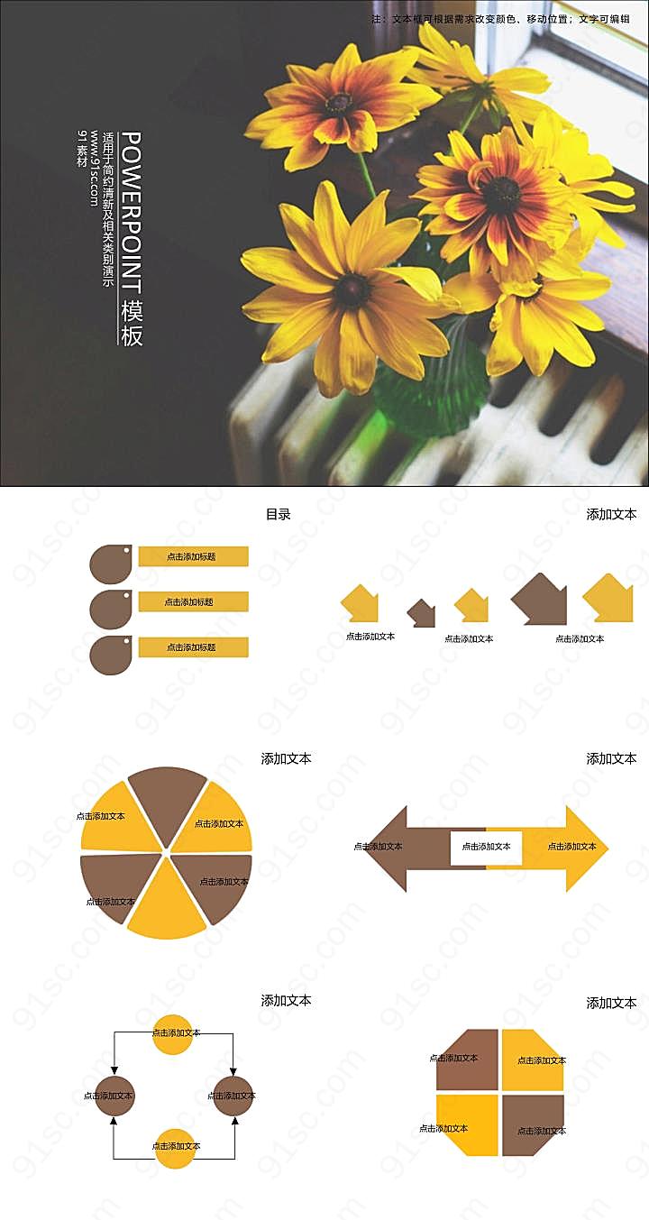 向阳花ppt模板下载