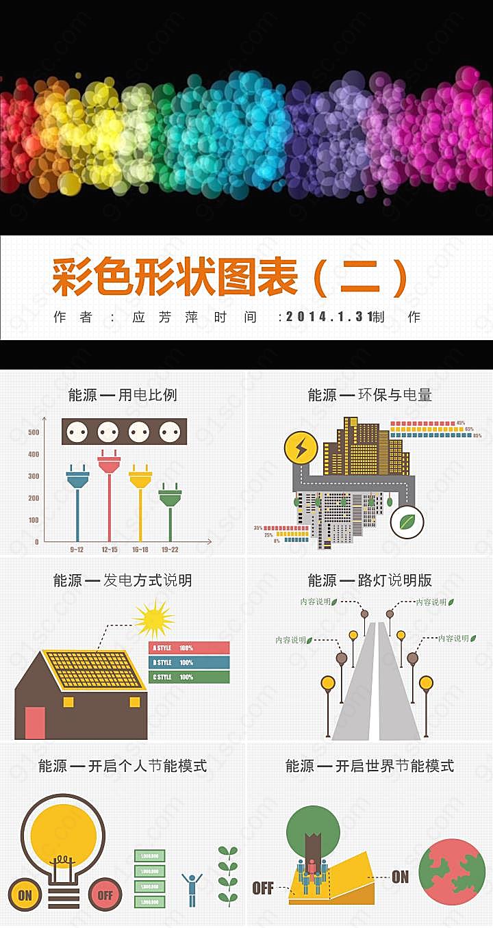 形状图表ppt模板下载PPT图表