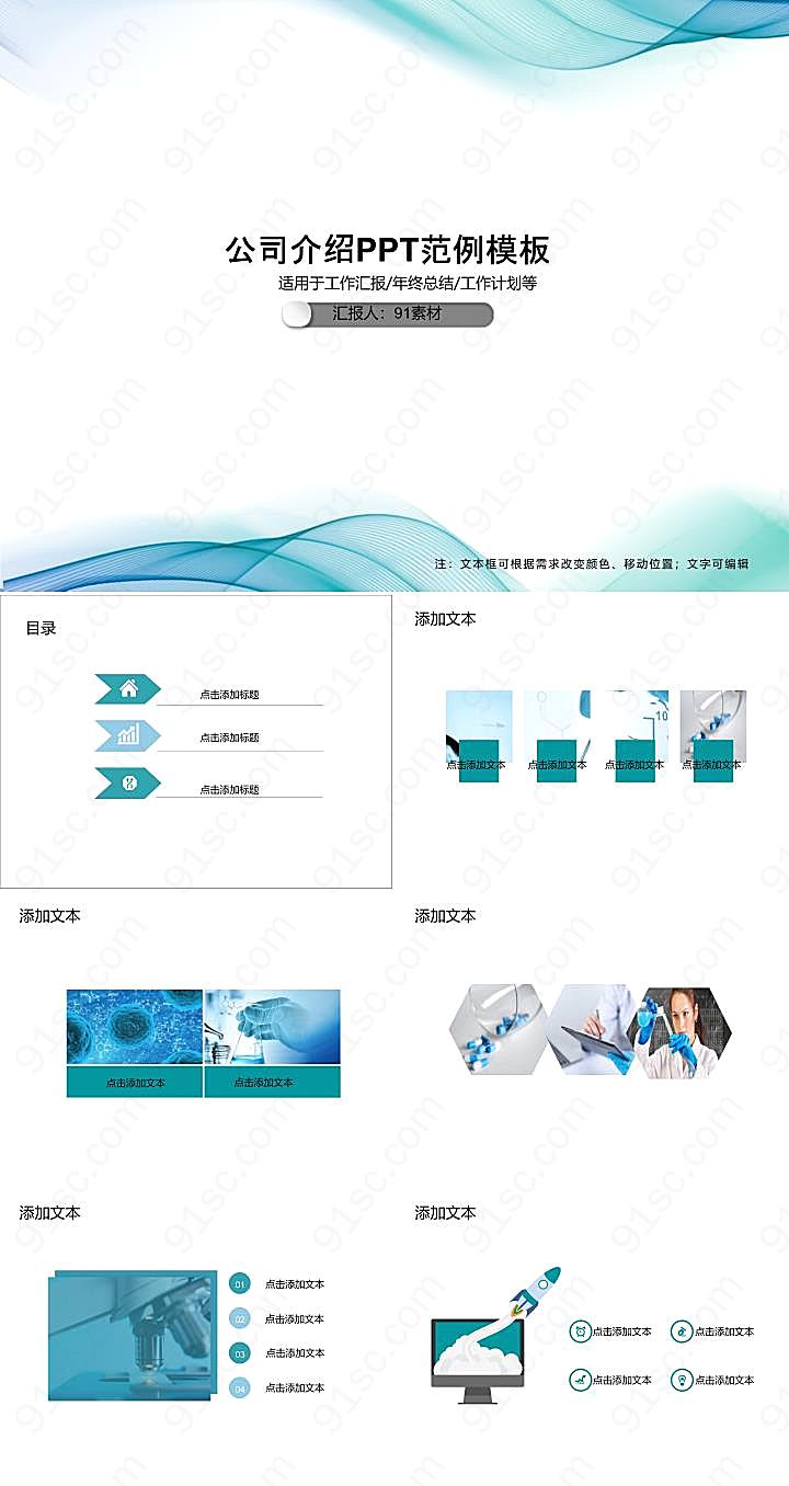 公司介绍ppt范例模板商务