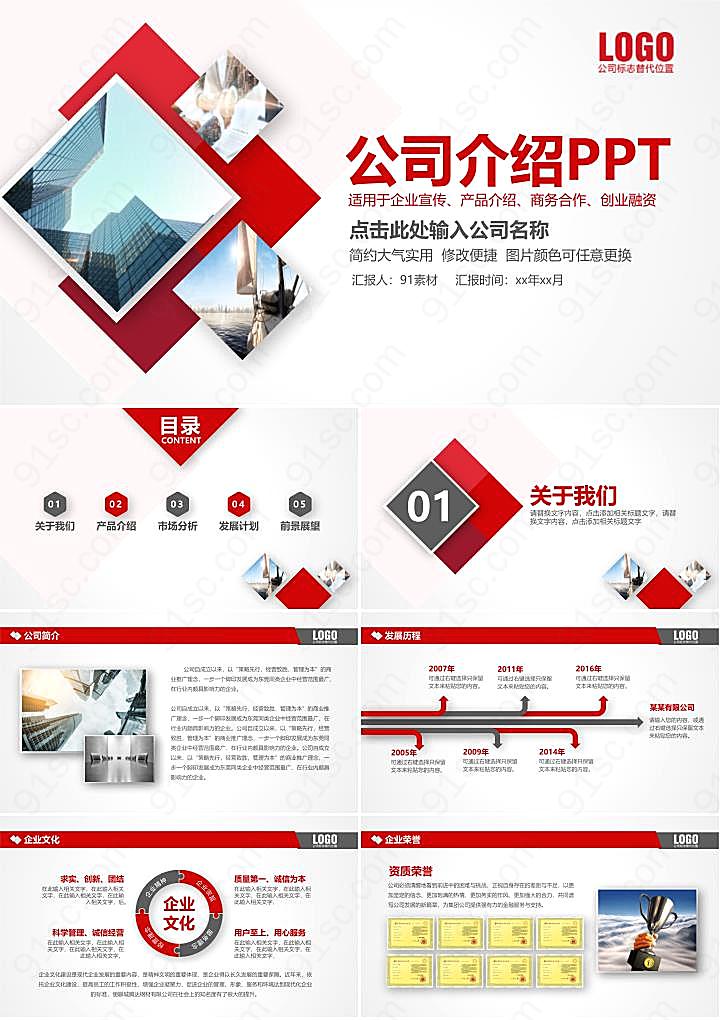 实用ppt模板公司简介